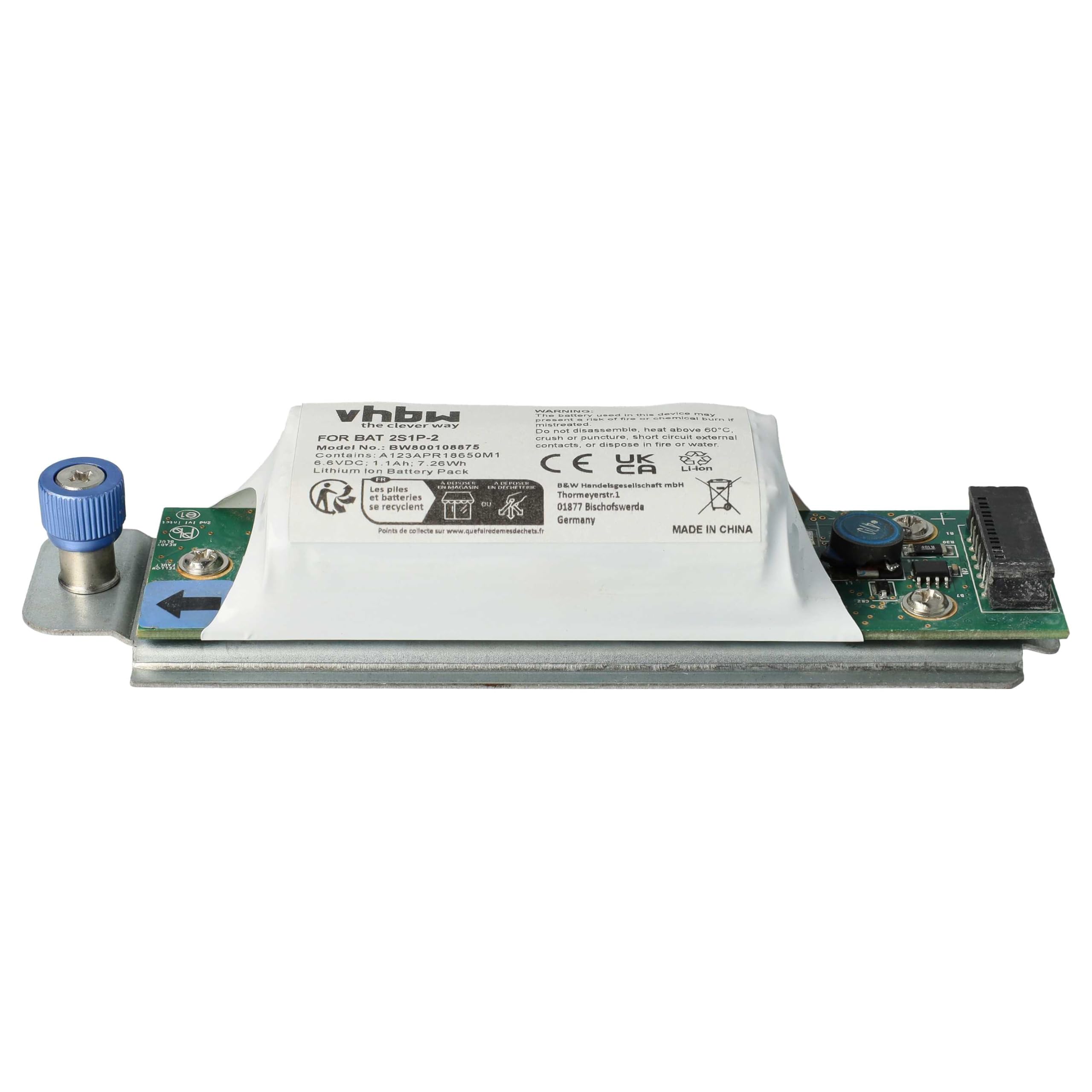 vhbw 1x batteria sostituisce 0D668J, 69Y2927, 69Y2926, D668J, BAT 2S1P-2, BAT-2S1P per notebook (1100mAh, 6,6V, Li-Ion)