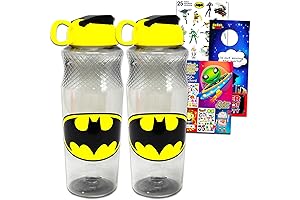Batman Water Bottle for Boys - 2 Pc Batman School Supplies Bundle...