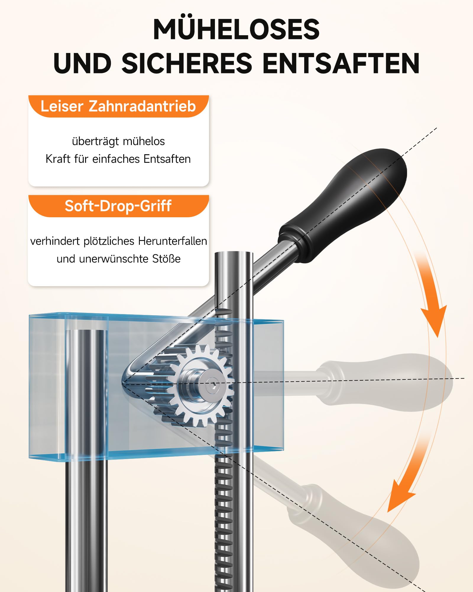 CO-Z Manuelle Zitruspresse, robust mit konischer & flacher Druckplatte, professionelle Zitronenpresse für Orangen, Pomelos, Limetten, Zitronen, spülmaschinengeeignet