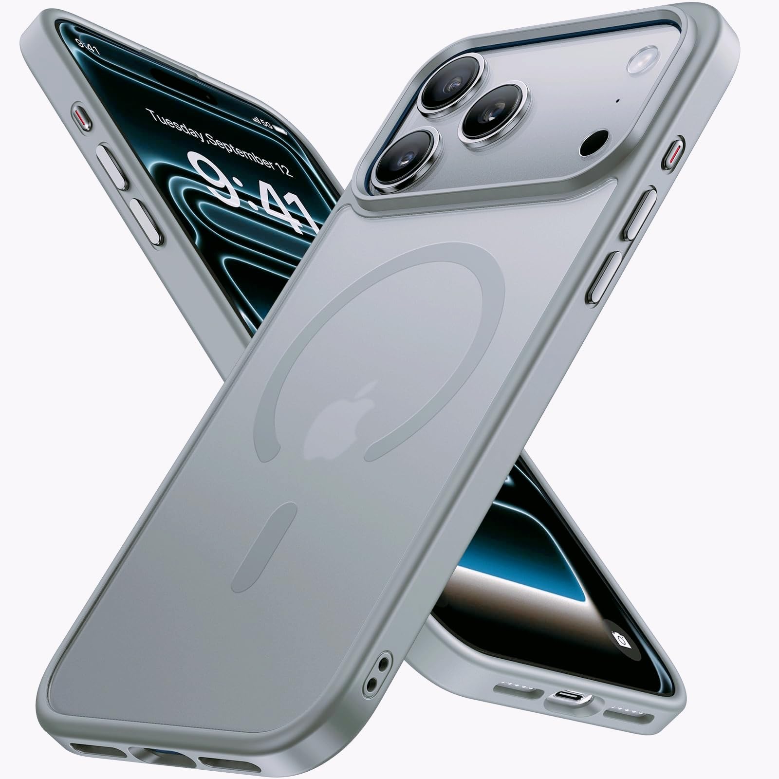 Miracase Magnetisch für iPhone All Series Hülle mit Magsafe [TOP Militärschutz & Magnetkraft] Stoßfest Kratzfest mit Samtiger Haptik Extrem Langlebig Handyhülle für iPhone