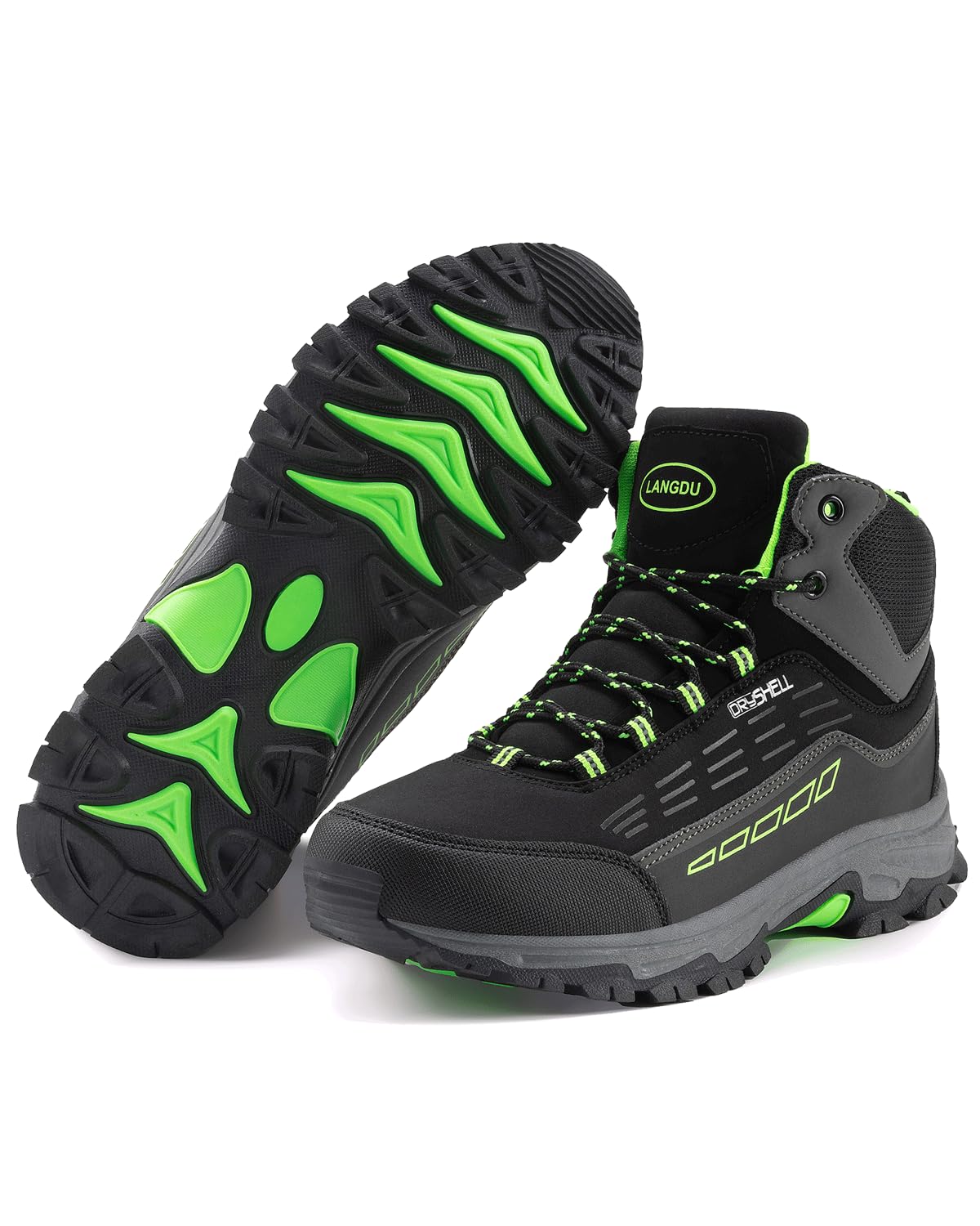 LANGDU Chaussures de Randonnée Homme Femme Trekking Voyages Respirant Promenades Antidérapant Sneakers Taille 37-46 EU