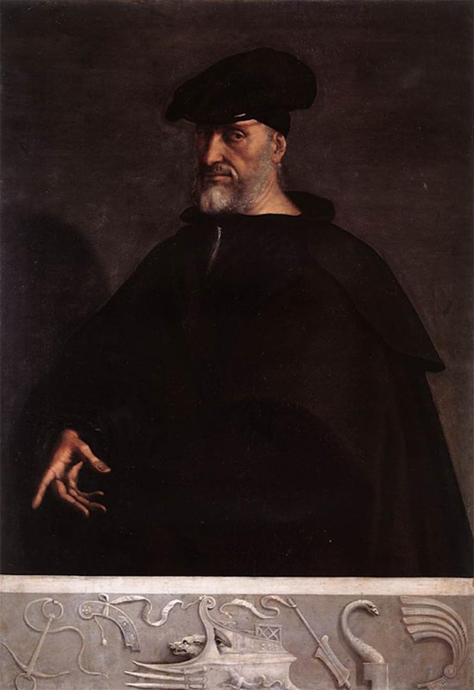 SERENDIPITP Vintage Picture Print on Canvas Wall Art Poster Portrait of Andrea Doria del Piombo Artwork Print Poster for Wall Decor 60x90cm