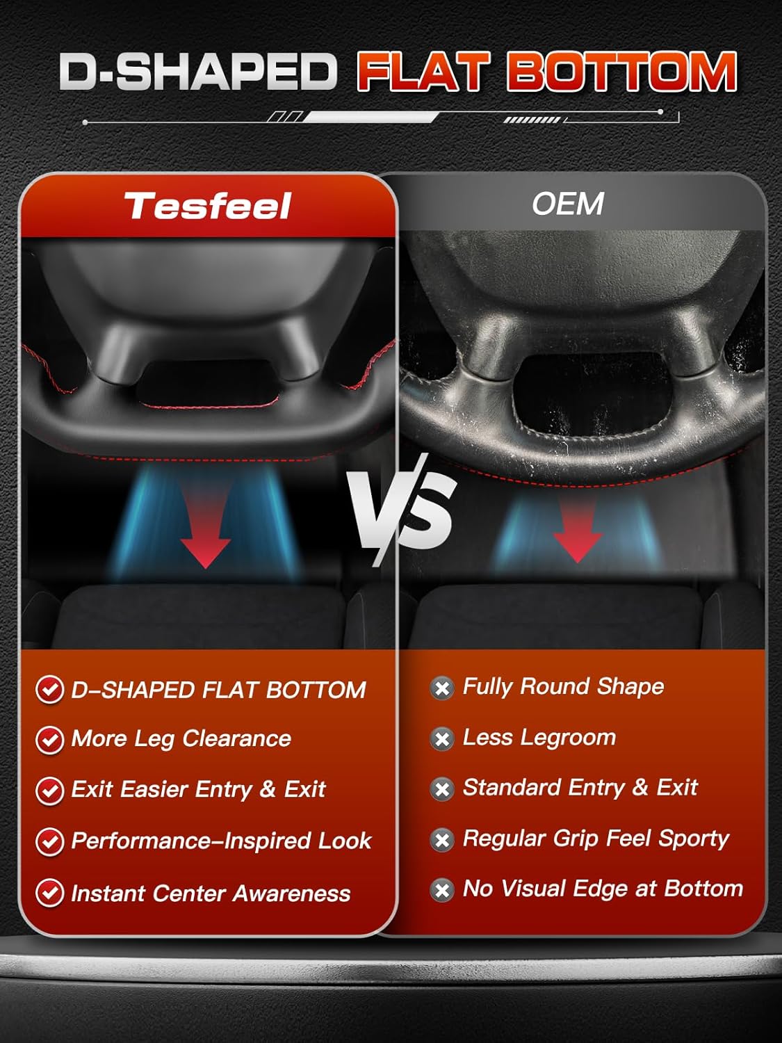 Steering Wheel for Chevy Corvette C5 1997-2004 Full Nappa Perforated Leather D-shaped Flat-bottom Hand-Stitched for Corvette C5 Z06 Steering Wheel Replacement for C5 All Trims Levels