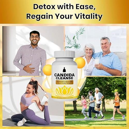 Miniatura 5 de Candida Cleanse - Apoyo intestinal y colon, fórmula avanzada de probióticos y hierbas, fórmula herbaria natural, hoja de orégano, ajenjo, nogal
