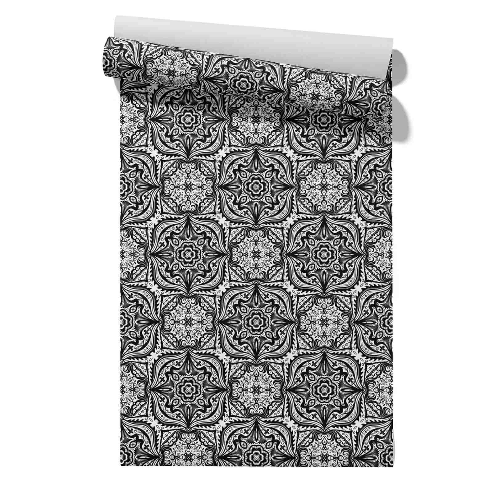 CEVAN Kitchen Wallpaper Waterproof Drawer Liner Thick Mandala Retro Ethnic 45x200cm