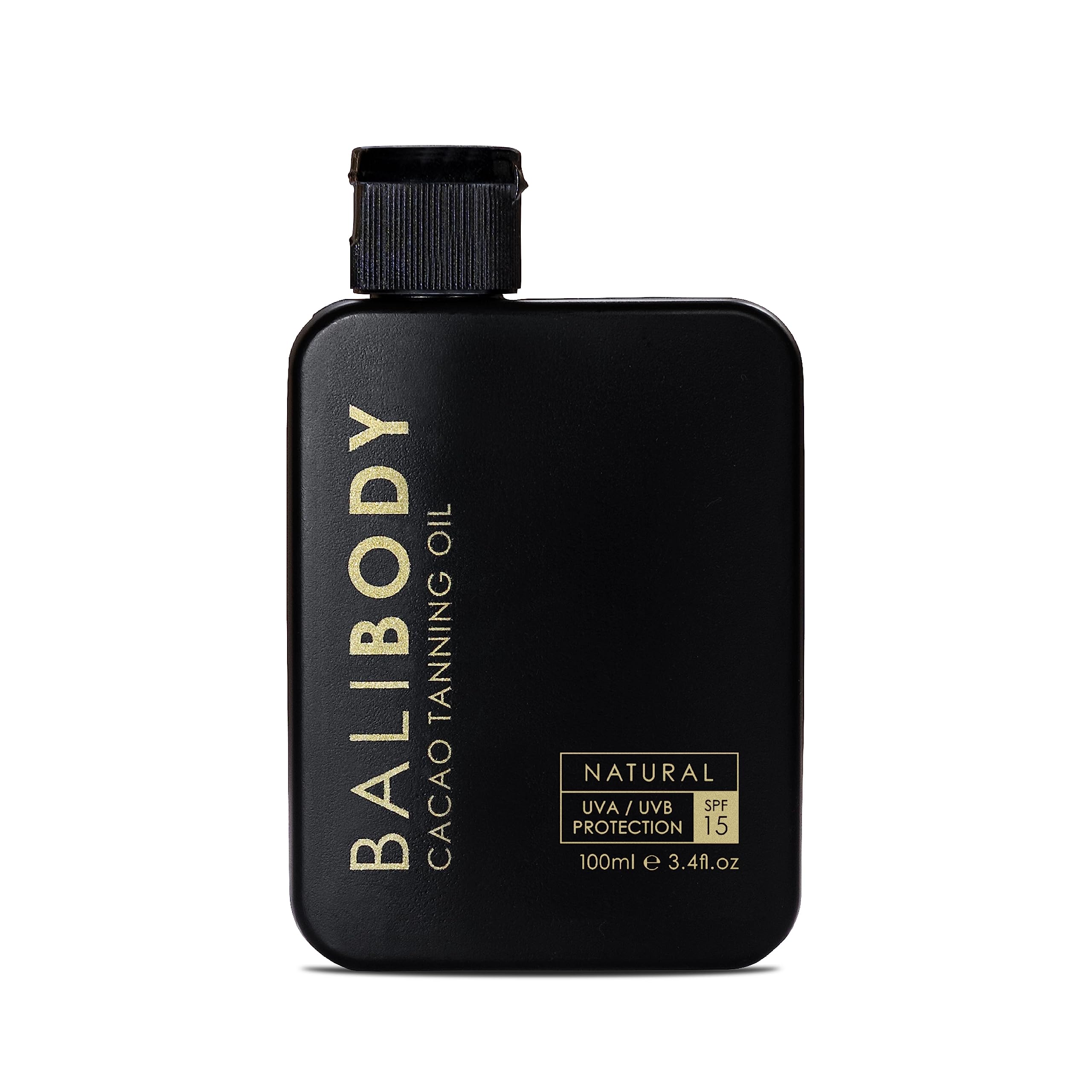 BALI BODY Cacao Tanning Oil SPF15 | This lightweight oils is formulated with organic, natural ingredients to give you a deep chocolate glow while hydrating your skin | 100ml/3.4fl oz