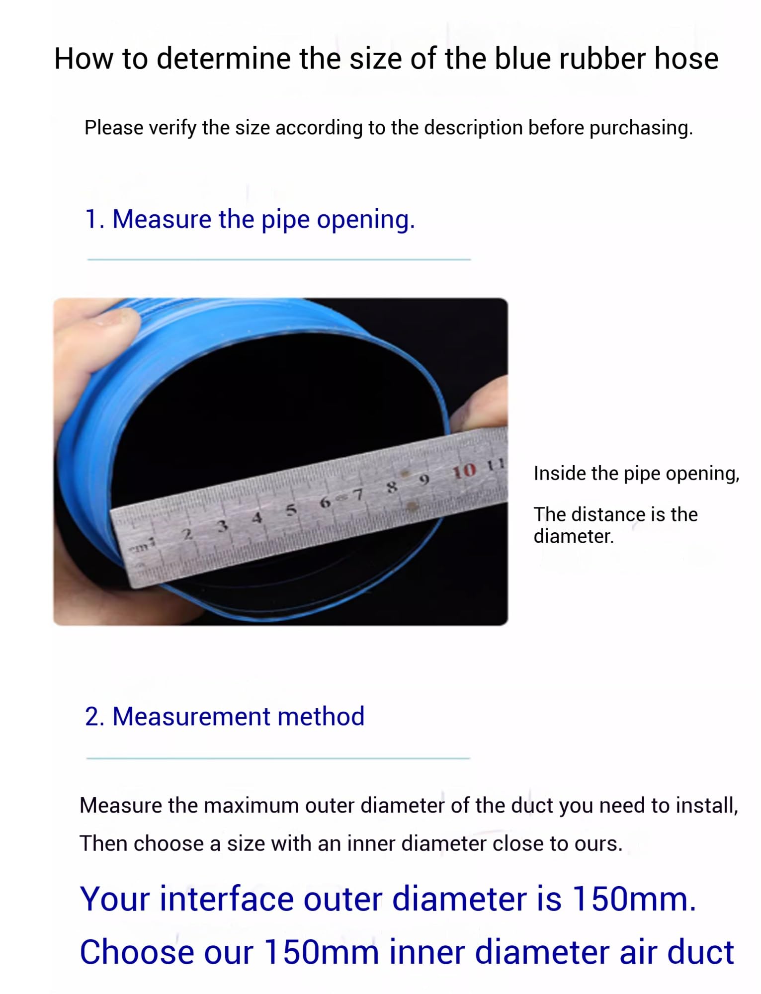 Manguera Flexible De Caucho PVC, 118 Pulgadas, Azul, Tubo De Ventilación Corrugado De Junta Blanda para Conductos De Flujo De Aire Y Aplicaciones De Escape (30~300 Mm) (70 Mm)