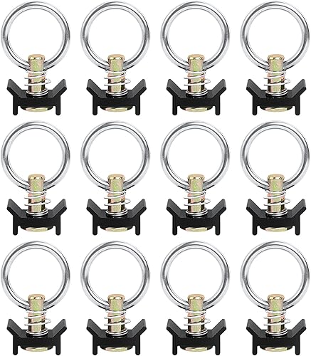 Miniatura 8 de Montaje de un solo perno prisionero en L, capacidad de 4,000 libras con anillo redondo de acero inoxidable, control de carga de aluminio, paquete de