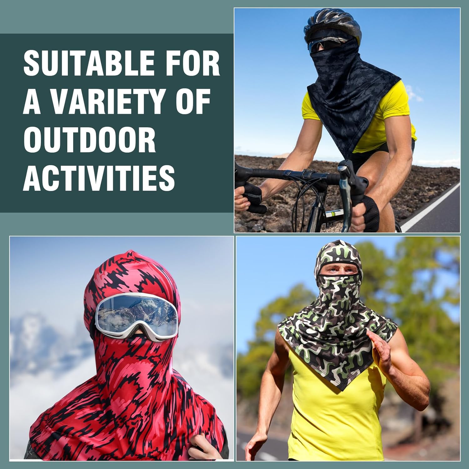 8 Pcs Balaclava Full Face Masks Summer Balaclava Long Face and Neck Cover Breathable Sun Protection for Men Women