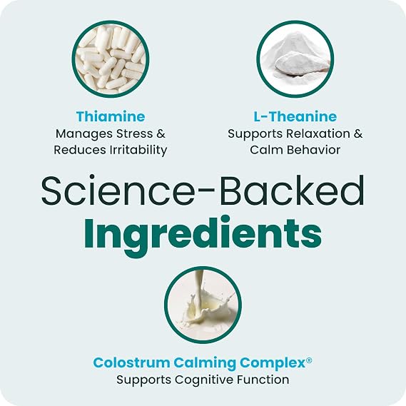 VetriScience Calm & Confident Liquid for Dogs and Cats, Uned, 8 oz