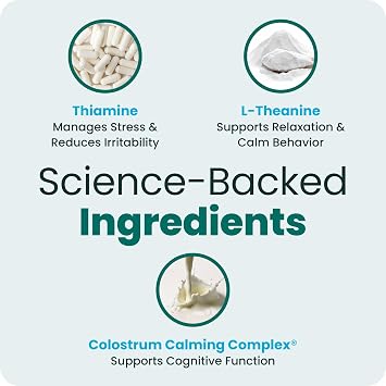 VetriScience Calm & Confident Liquid for Dogs and Cats, Uned, 8 oz