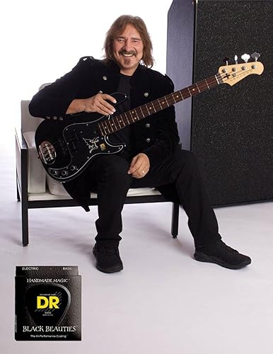 Miniatura 9 de DR Strings - Black Beauties - Juego de Cuerdas de Bajo 4 Cuerdas - Light 40-100 - Guitarra Bajo Negro Sting (BKB-40)