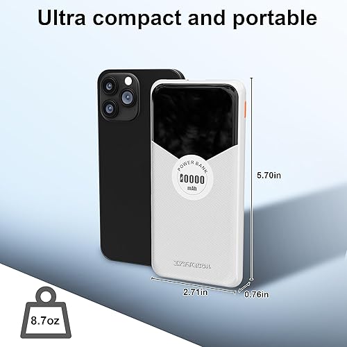 Miniatura 5 de Batería externa de 10000 mAh, cargador portátil delgado con diseño de viaje y tecnología de carga rápida, batería de carga de alta velocidad