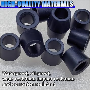 KITUREK 10PCS A/C 1/4 Charging Hose Gaskets, Rubber O-Rings, HVAC Refrigerant Seals, Automotive Repair Tool