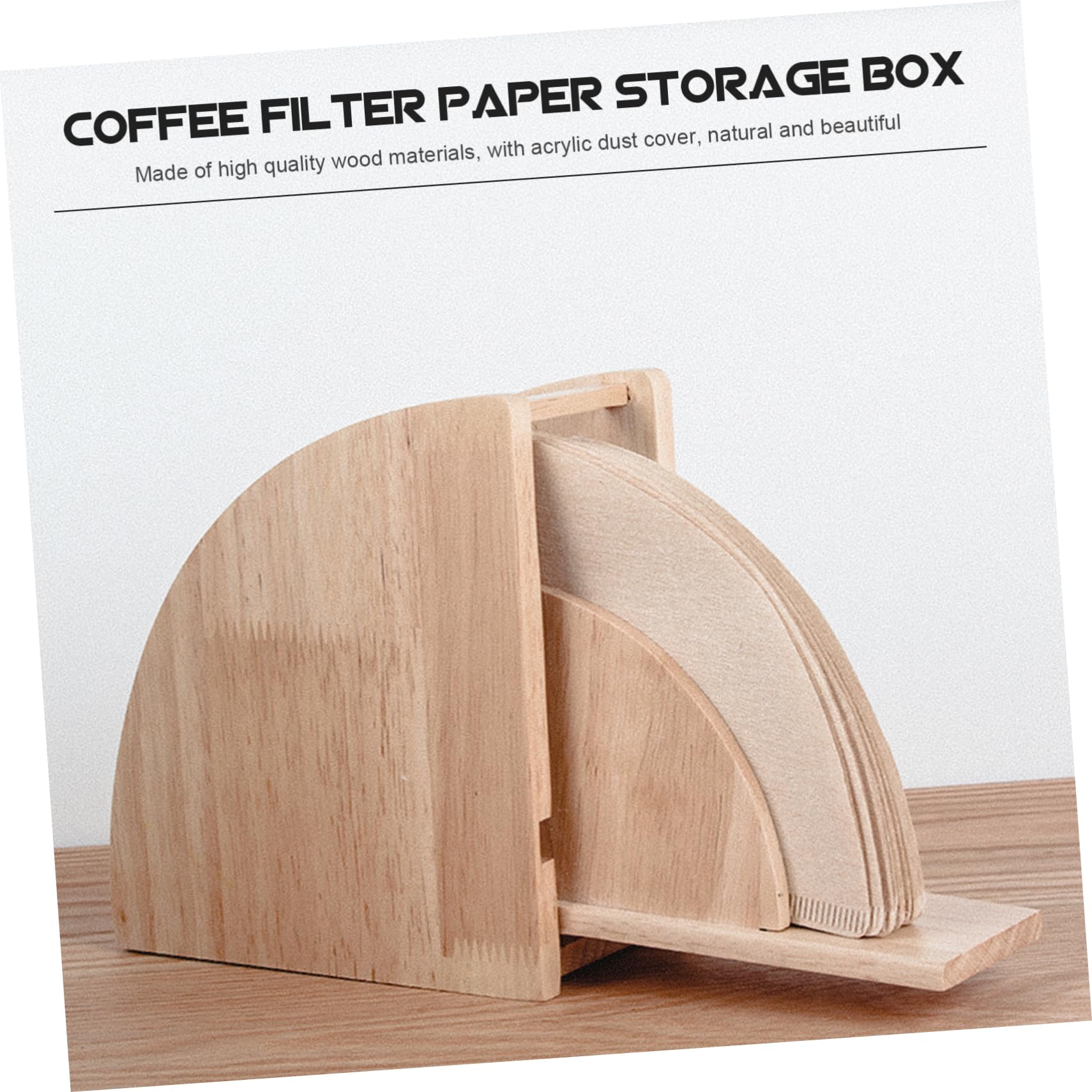 PRETYZOOM Boîte Bois pour Papiers Filtres Rangement pour Maison Organisateur De Papier Filtre Fournitures pour Maison
