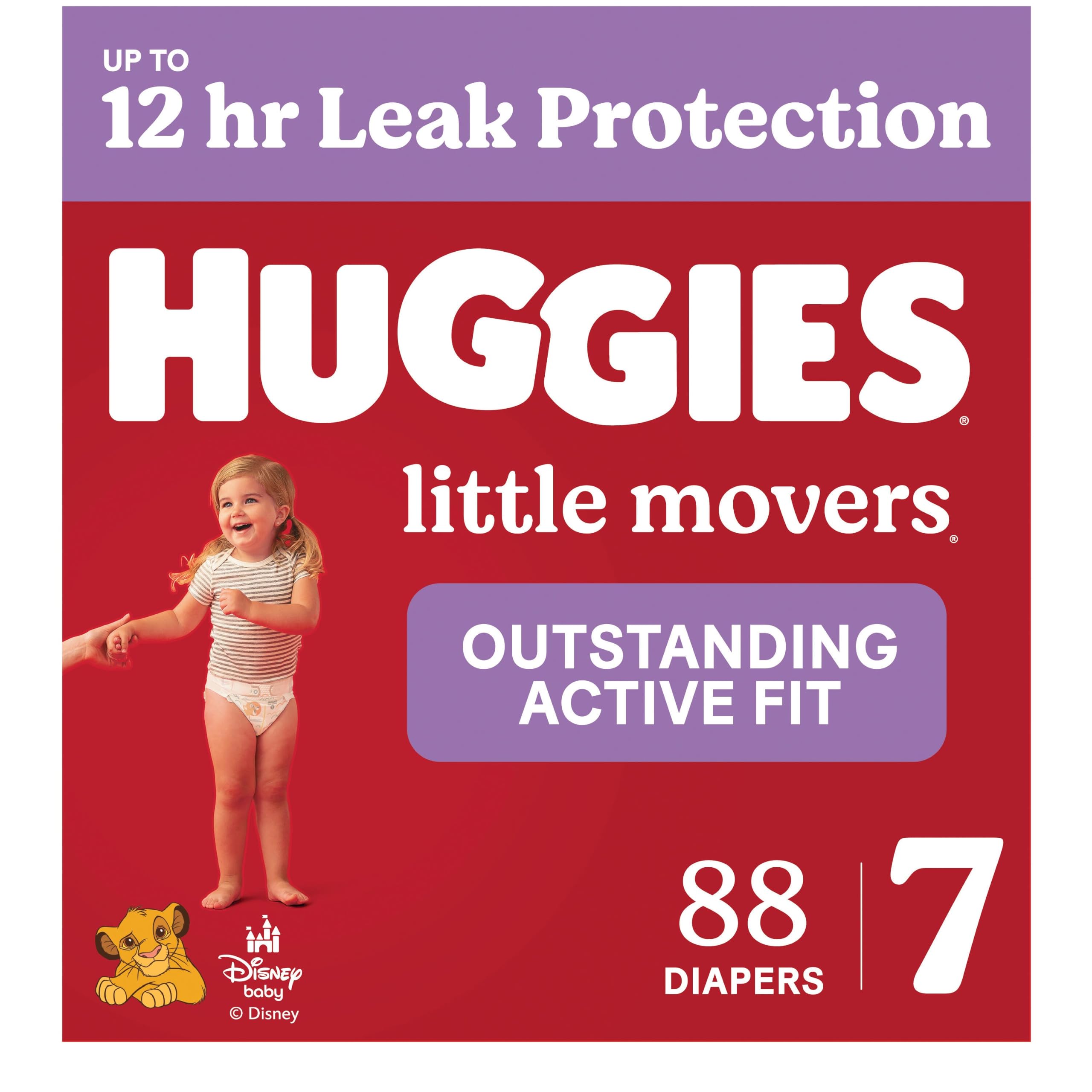 Photo 1 of ***FACTORY SEALED ***
Huggies Little Movers Diapers Size 7, 88 Count (2 Packs of 44)