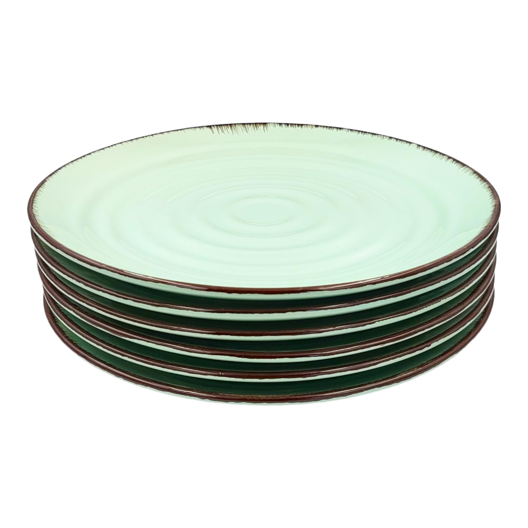 VAJILLA MORDERNA CALIDAD 6 PERSONAS - 6 platos llanos 27 cms - 6 platos sopa 20 cms - 6 platos postre 20 cms VERDE