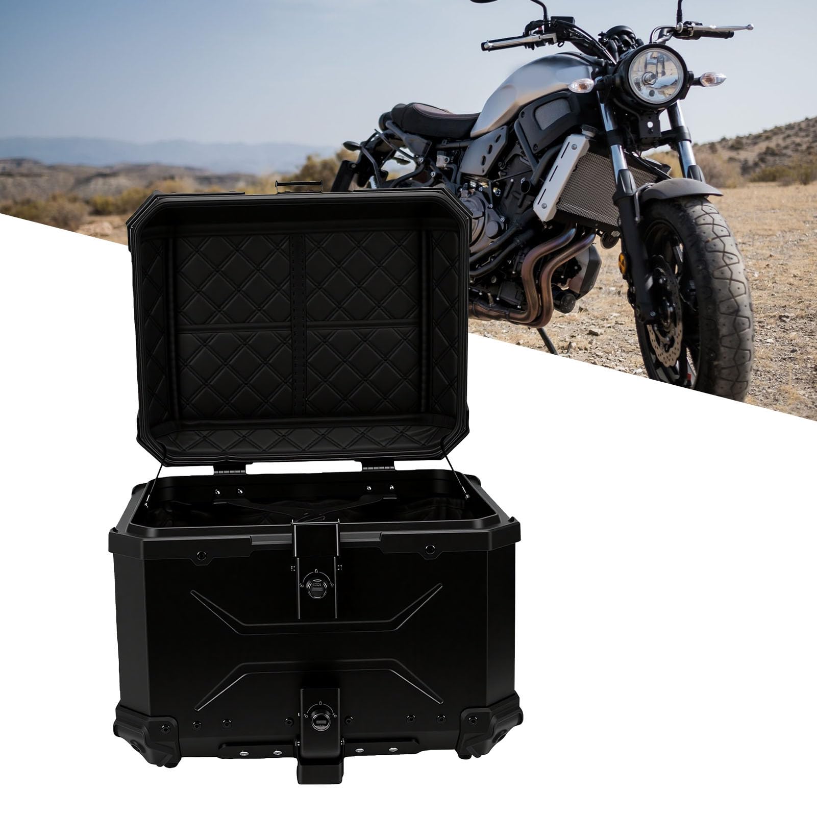 Asixxsix Bauletto per Moto da 45 Litri, Impermeabile