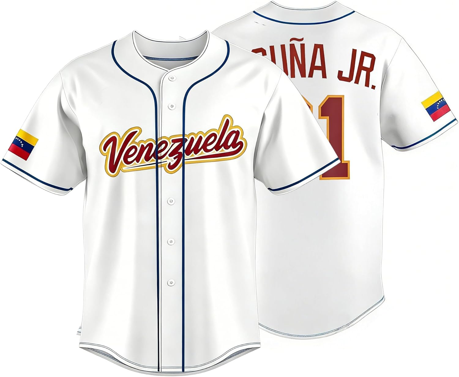 Venezuela Dominican Republic Puerto Rico Mexico Name Number World Game Classic Baseball Jersey Shirts Short Button Mesh