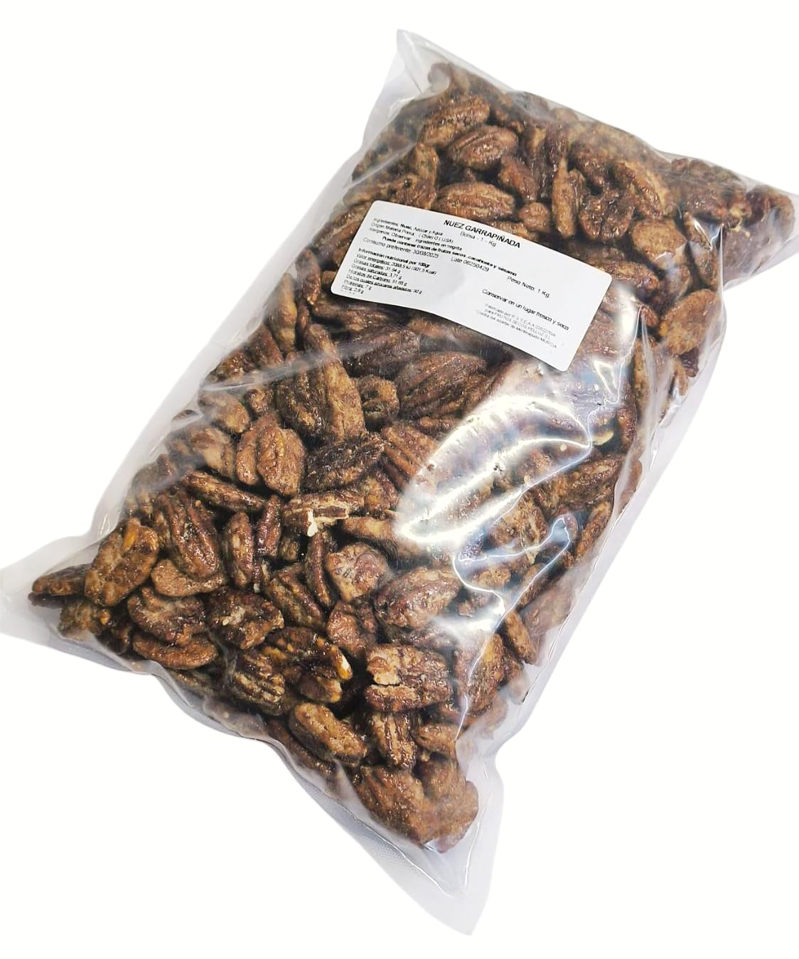 Nuez Pecana Garrapiñada 1 Kg - Nueces Pecanas Garrapiñadas - Solo Azucar y Agua - Nueces dulces - Pelluz