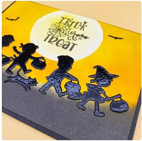 Miniatura 4 de Plantillas de corte de metal grabadas para niños, diseño de calabaza y gato, plantillas de corte para manualidades, álbumes de recortes, papel