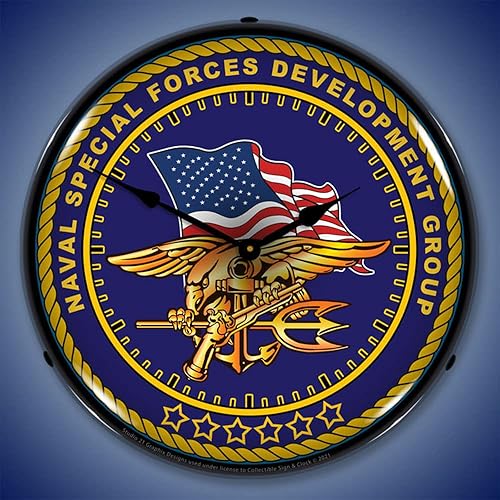 Miniatura 2 de Navy Seals - Reloj de pared LED, diseño de parche militar, iluminado de 14 pulgadas