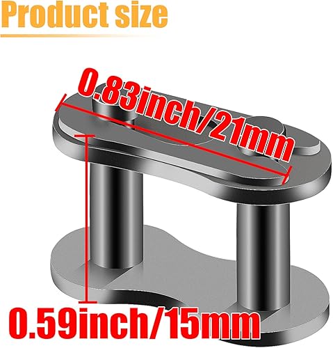 Miniatura 2 de QAZAKY 20 unidades de 420 unidades de conector maestro de reparación de cadena de transmisión de enlace dividido para 50cc 70cc 90cc 110cc 125cc ATV