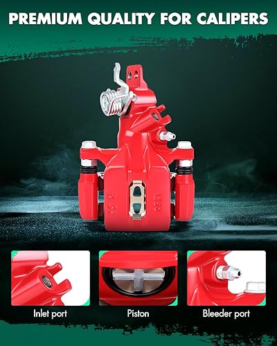 Miniatura 4 de SCITOO Pinzas de freno traseras izquierdas+derecha con soporte 19-B2068 19-B2069 rojo compatible para Acura TSX 2004-2008 para Honda para Accord