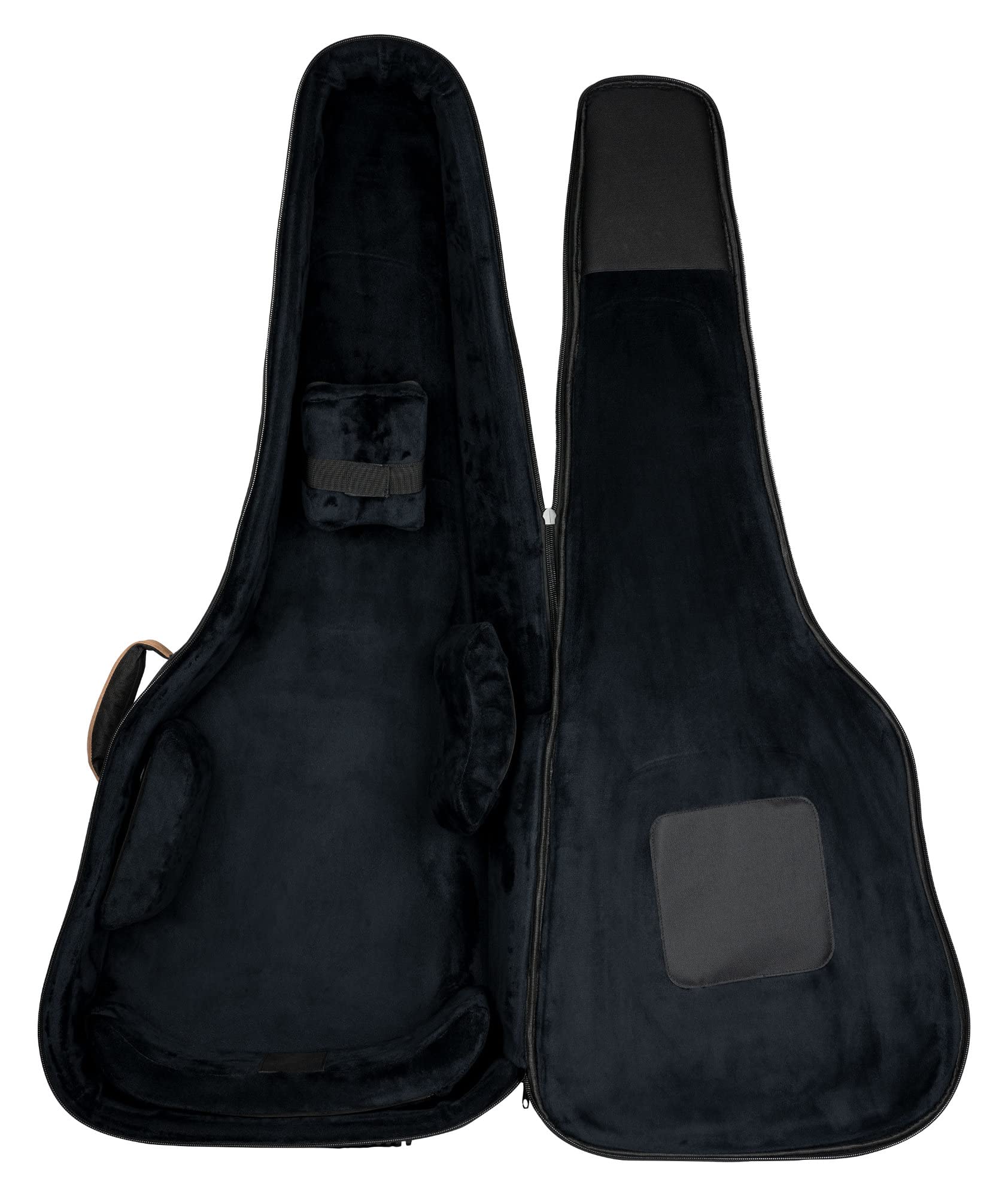 Ortega Guitars Deluxe Bass Gigbag - Akustik Bass Tasche - Höhe 128 cm - Breite 48 cm - Baumwolle, Schwarz (OGBAB-DLX-BK)