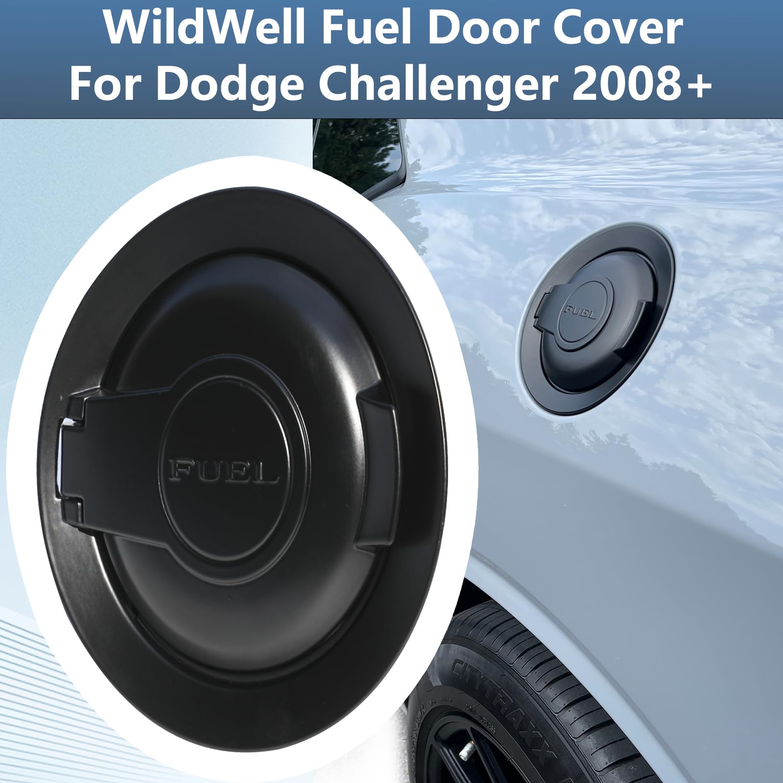 WildWell Challenger Gas Cap Fuel Filler Gap For Dodge Challenger