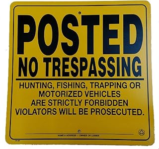 Minuteman Signs | Heavy Gauge .032 Self-Supporting Aluminum Posted No Trespassing Sign 12