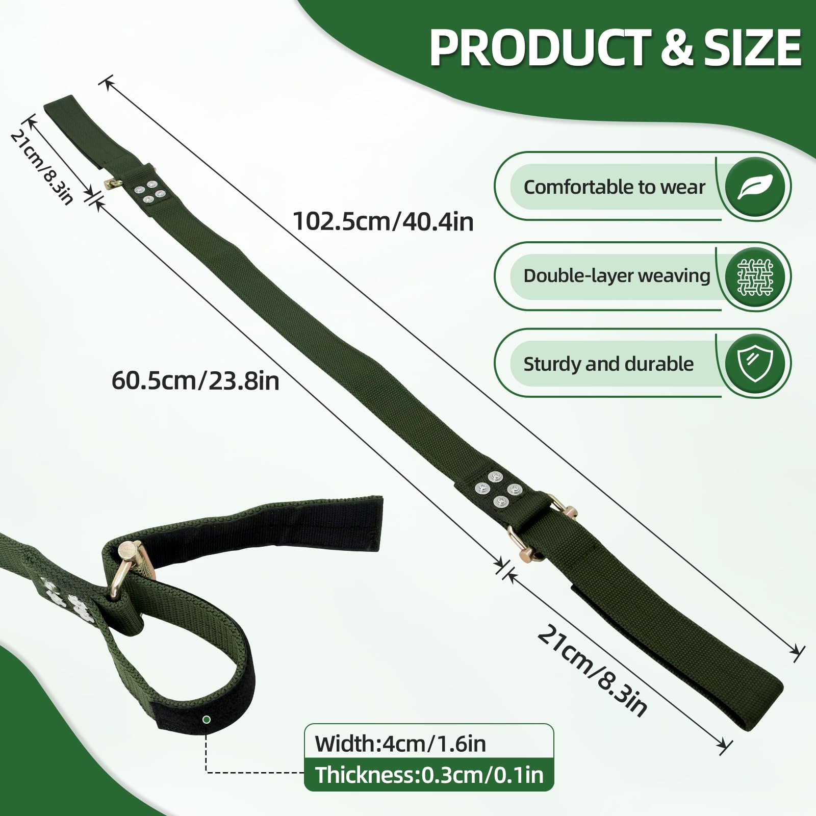 Cattle Prevent Splitting Stop Kicking Cow Hoof Binding Kit, Adjustable Cattle Milking Stand Nylon Leg,Suitable Different Milk Cow Banding Kit Cattle Horse Hoof Hobble Banding Tool Equipment (Green)