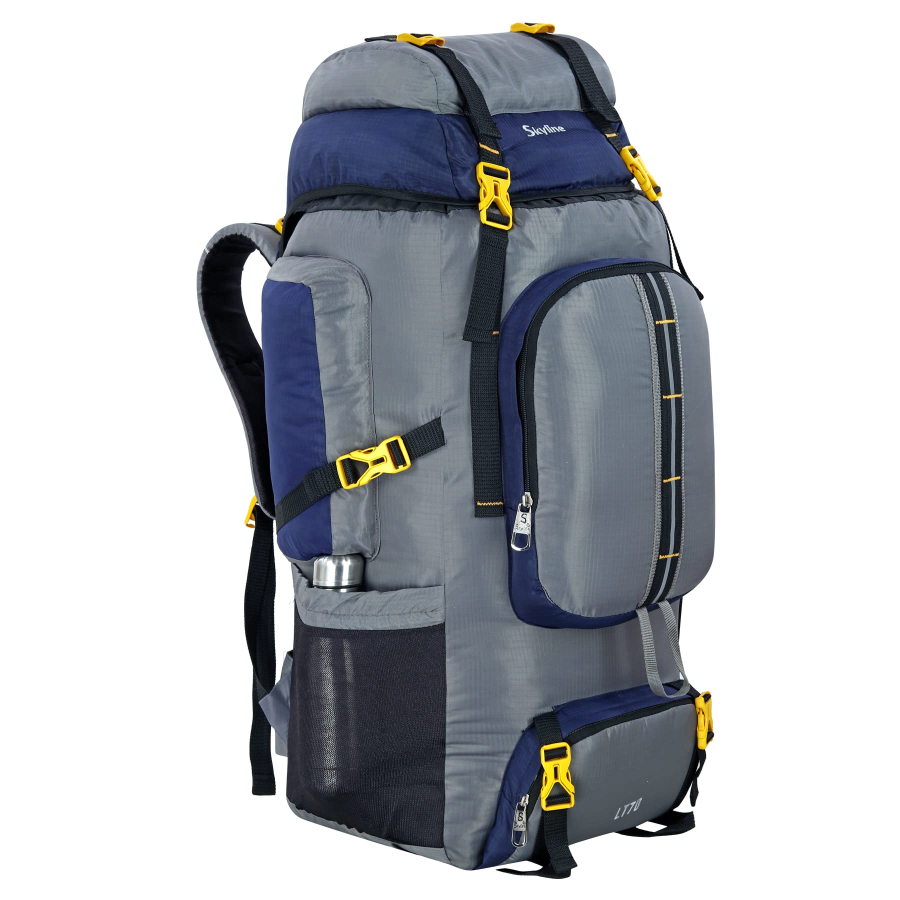 70L TREKKING HIKING TRAVEL RUCKSACK BAG PACK WATERPROOF BAG FOR MEN AND WOMEN Rucksack (NAVY BLUE)-image-28