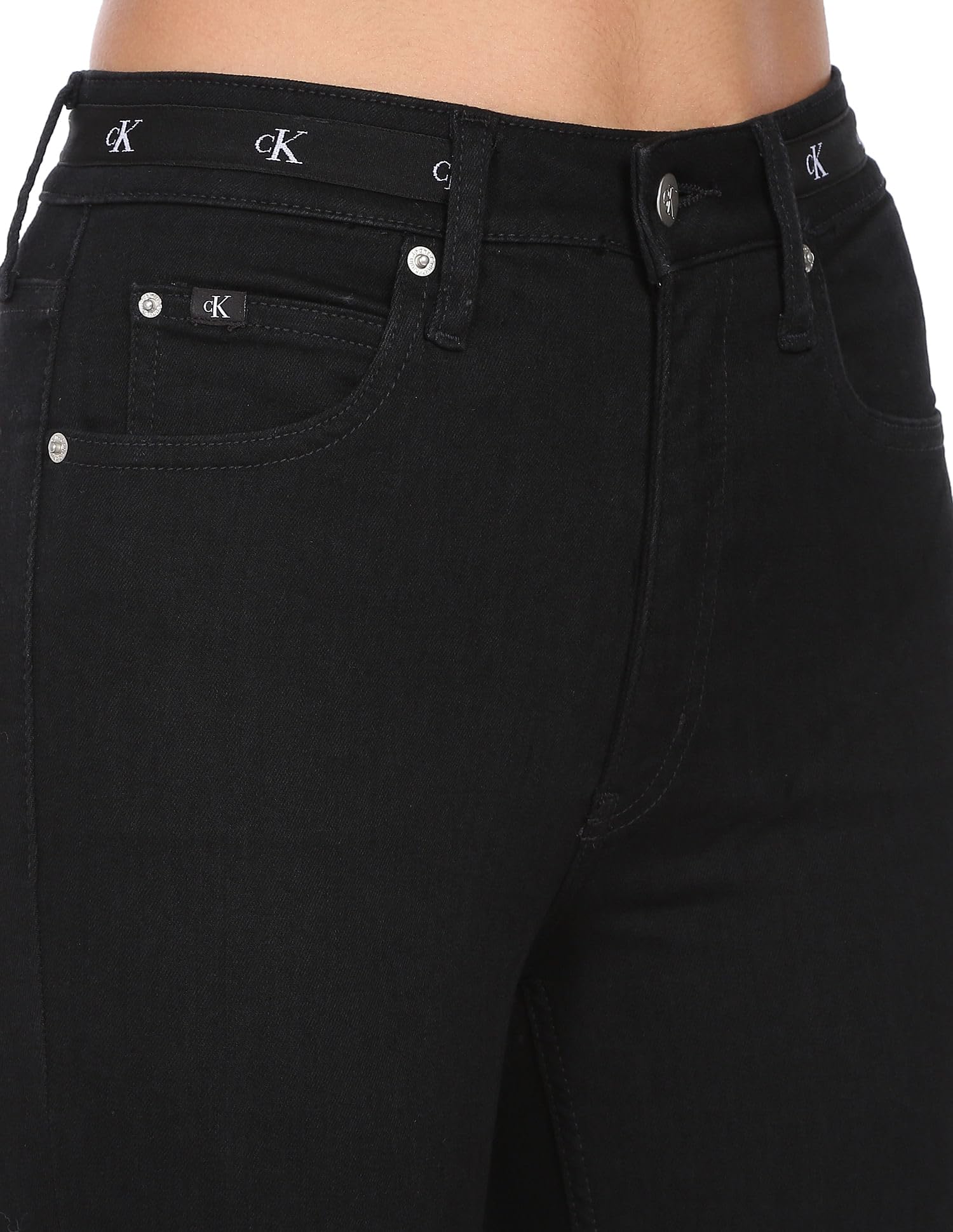 Calvin Klein Jeans High Rise Skinny J20J219522 Pantaloni, Denim (Denim Rinse), 30W / 30L Donna