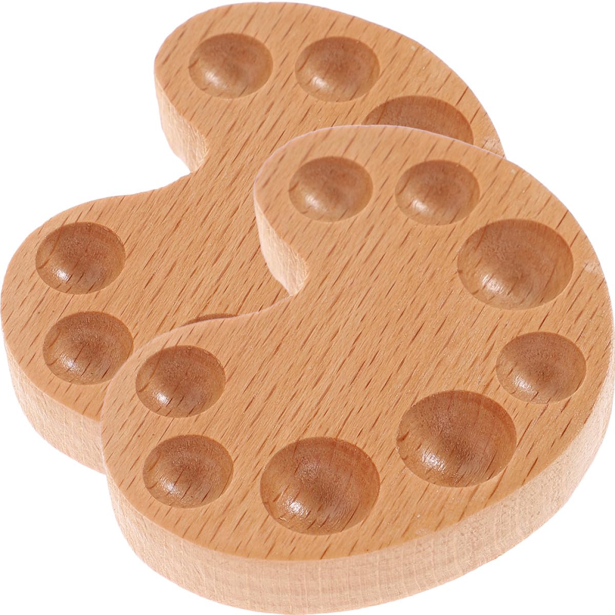 Paletas de pintura de madera minkissy ligeras para acuarela (2 uds)