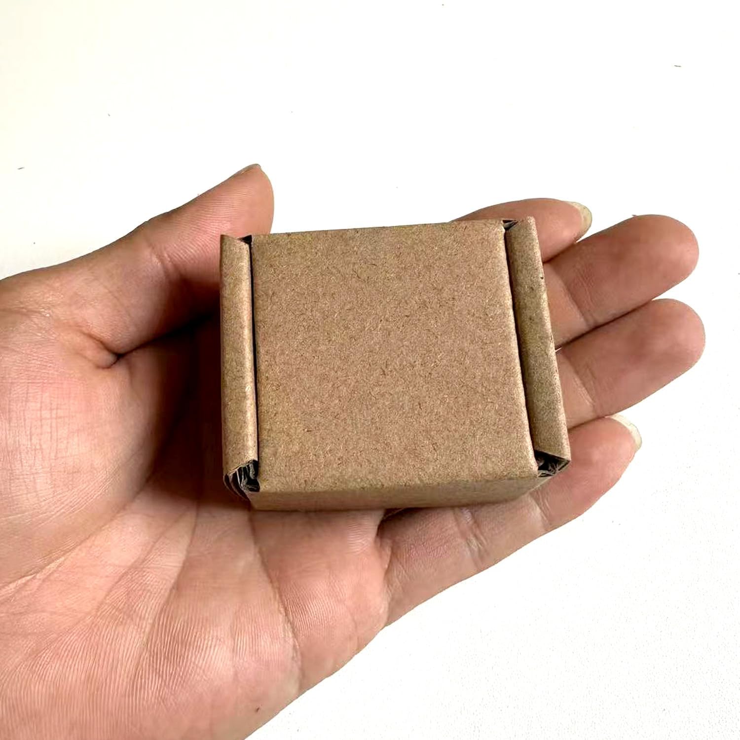 50 Pack Small Shipping Boxes 4x3x1.57inch Corrugated Small Cardboard Boxes,Mail packaging for small business gifts,Gift Packing, Crafts Packing, Jewelry Box, (Brown)