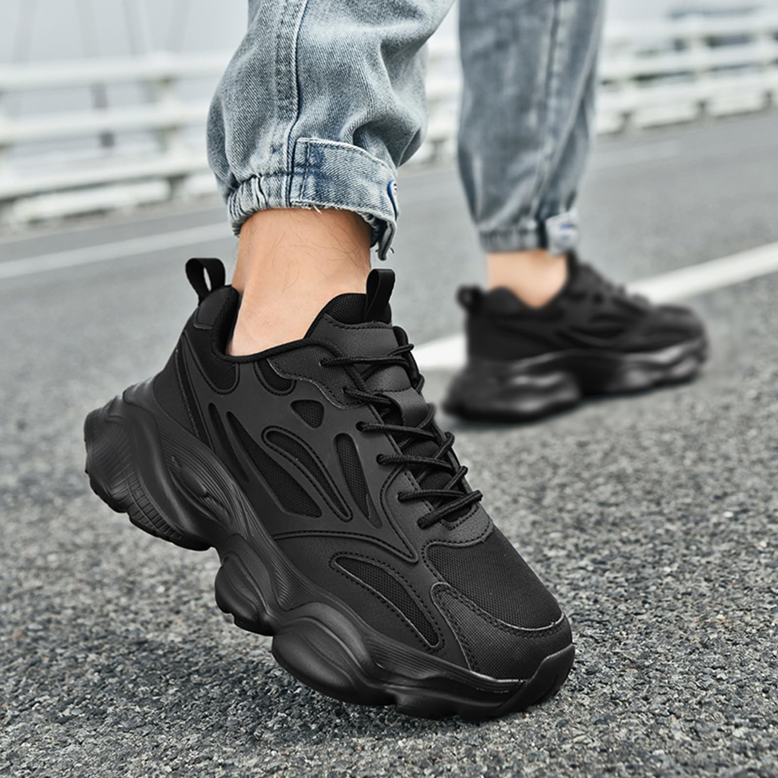 Zapatillas de running transpirables simples y elegantes para hombre