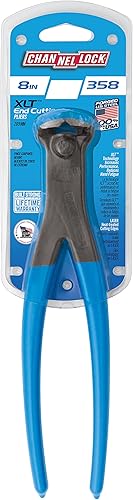 Miniatura 3 de Channellock 358 - Alicates de corte de extremo de 8 pulgadas color azul