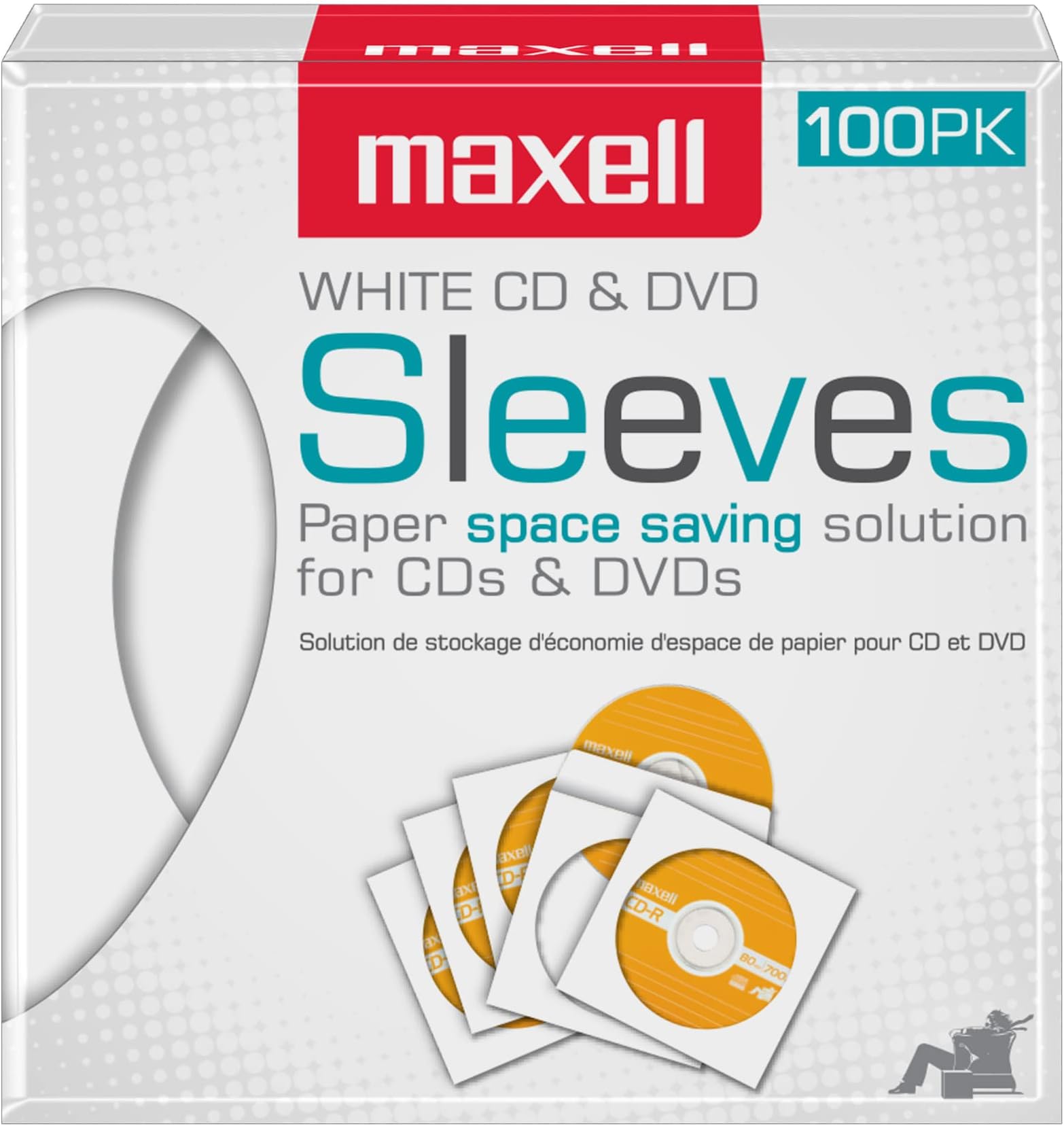Amazon.com: 100 Pack Maxtek Premium Thick Black Color Paper CD DVD ...