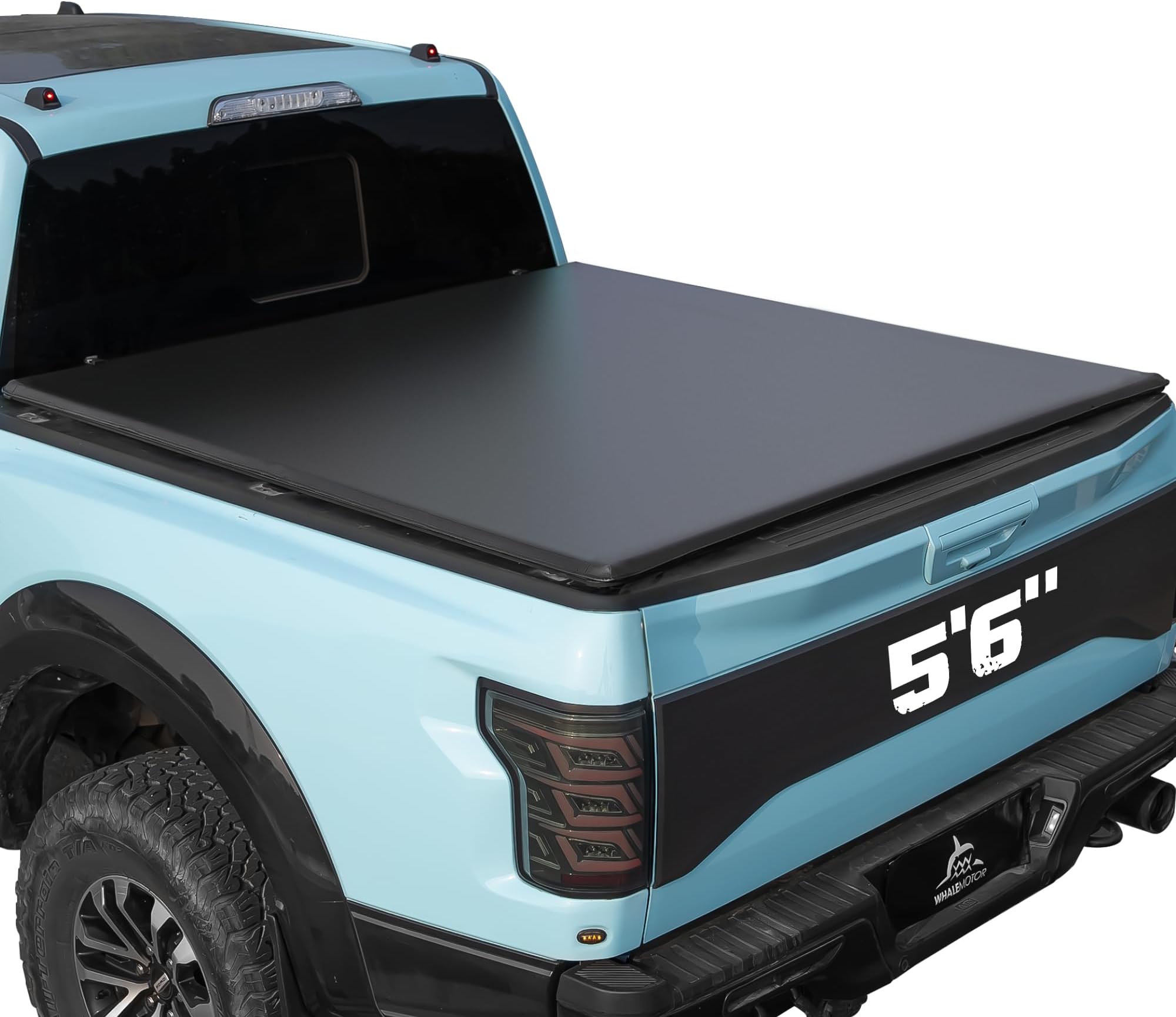 Truck Bed Tonneau Cover Compatible with Ford F150 F-150 2004-2014 5.5 ft Short Box, Soft Folding(Tri Fold) Style