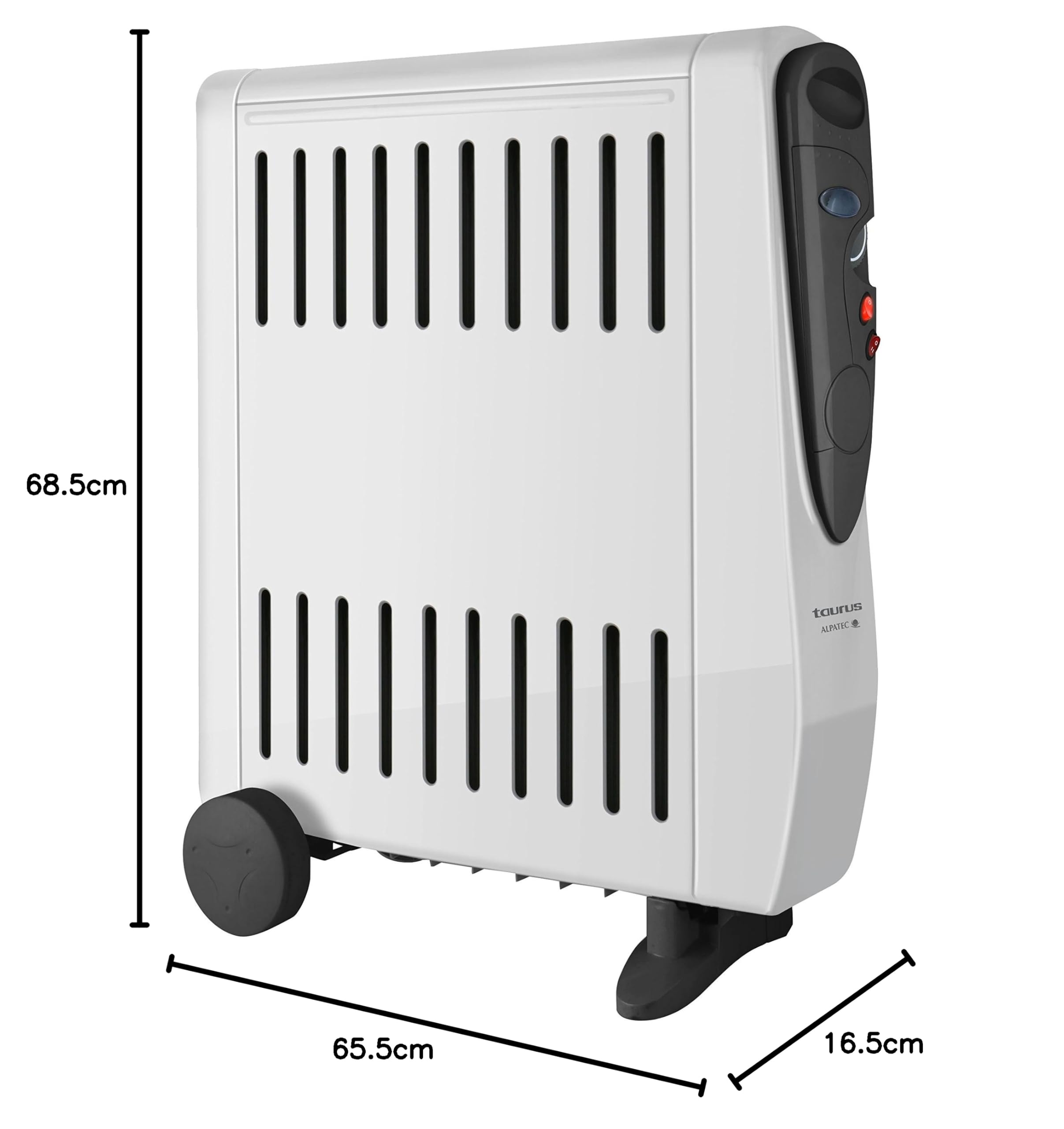Taurus Tuareg 1500 Ölradiator, Doppeleffekt: Strahlung und Konvektion, 3 Heizstufen, integrierter Luftbefeuchter, regelbarer Thermostat,
