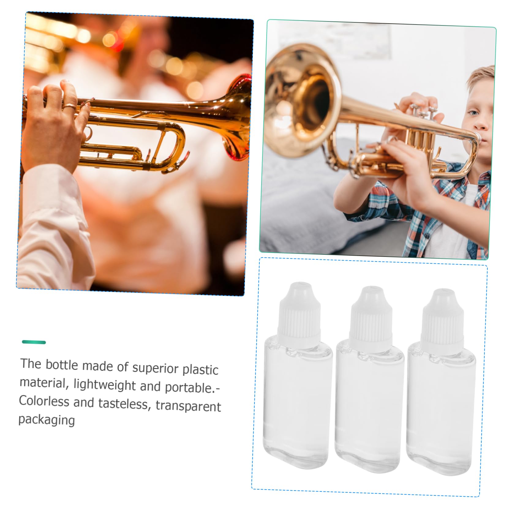 VALICLUD 3pcs Transparent Instrument Oil for Trumpet Tuba Maintenance Lightweight Repair Grease Reduces Friction Noise Suitable for Key Piston Care