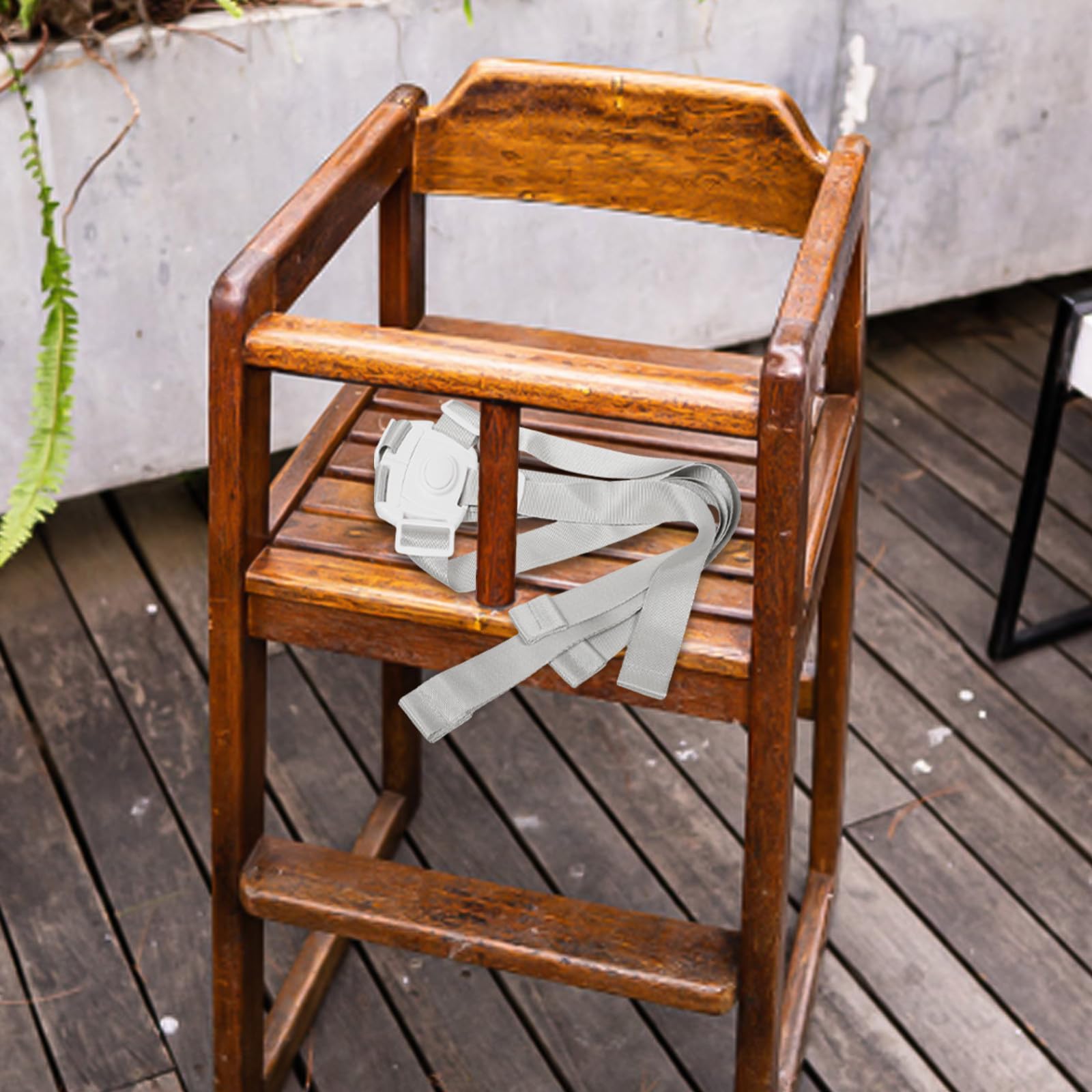 Harnais de Sécurité 5 Points Blanc pour Chaise Haute et Poussette, Sangles Réglables, Accessoire Bébé