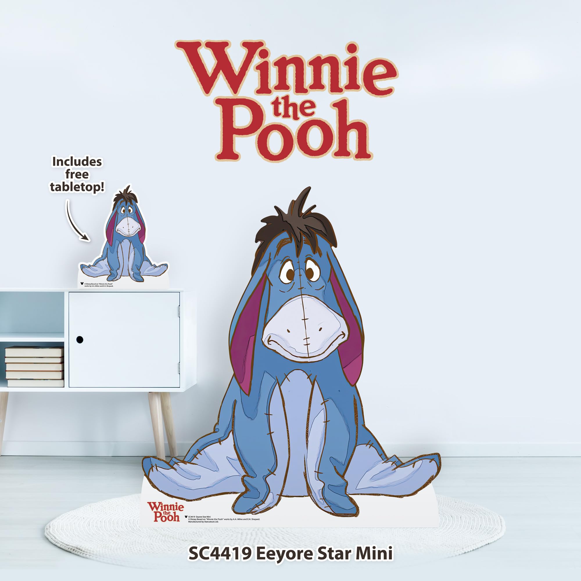 Star Cutouts SC4419 Eeyore Mini Cardboard Cut Out Height 83 cm