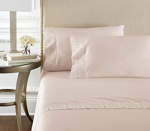 Miniatura 2 de Pure Parima Juego de sábanas de lujo 100% algodón egipcio certificado, fibras extralargas, frescas, transpirables, ultra cómodas, bordadas,