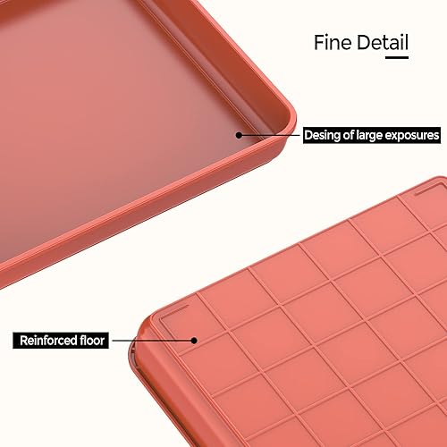 Miniatura 9 de WAYNHUI Plato cuadrado para plantas 681012141618 bandeja cuadrada de plástico para lavabo grandepequeña bandeja de recepción de agua (negro 6