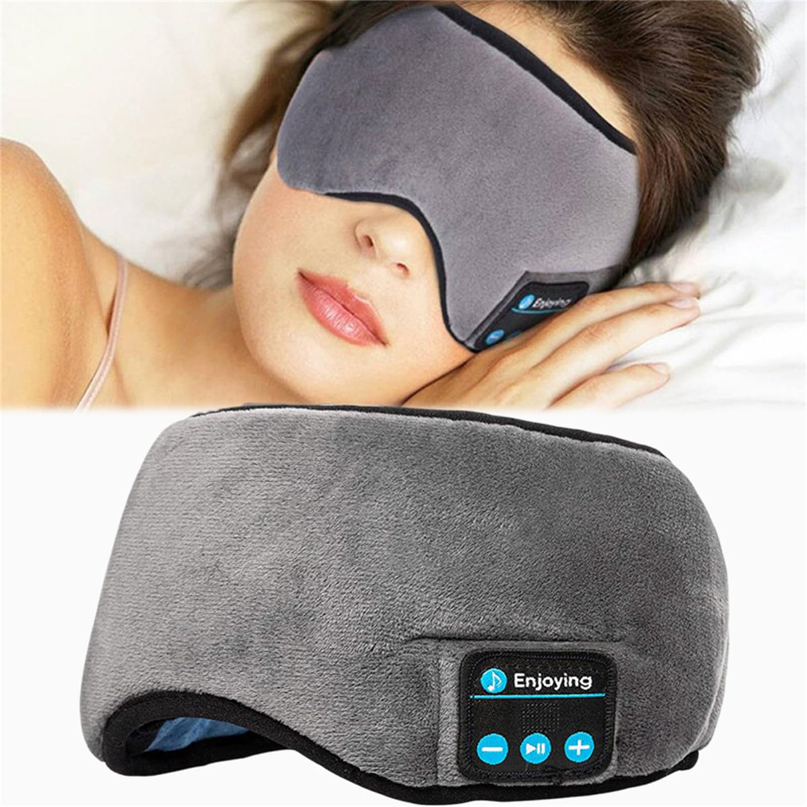 Amazon.com: Sure Sleep Mask, Sleep Mask with Bluetooth Headphones, White  Noise Bluetooth Sleep Mask Wireless, Sleep Eye Mask Light Blocking Side  Sleeper Headphones Noise Cancelling with Audio (Grey) : Electronics