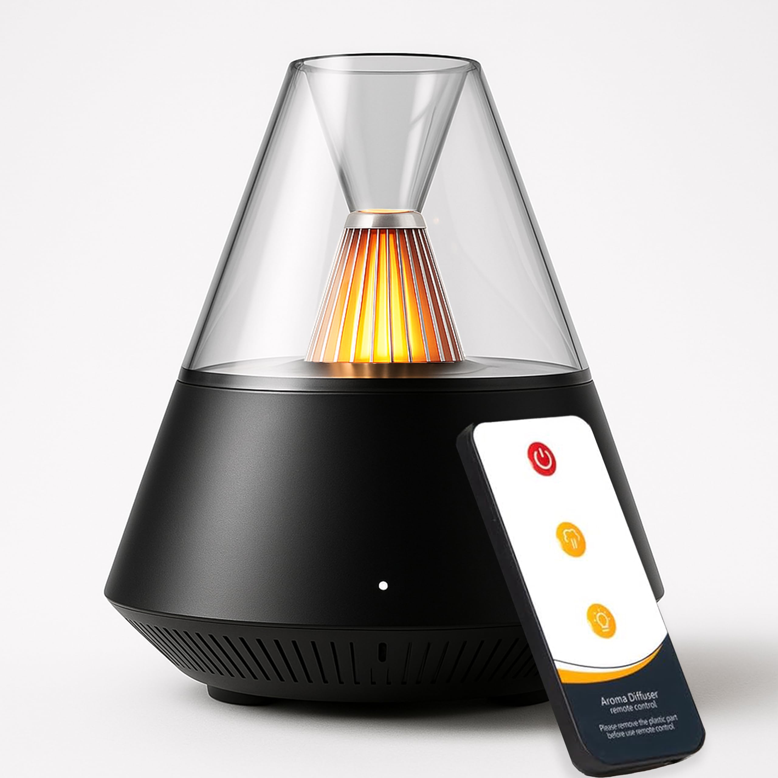 ALMA® Diffusore & Umidificatore per aromaterapia a lampada a lume di candela, diffusore di oli essenziali, 150 ml, umidificatore ad ultrasuoni a nebbia (Black)