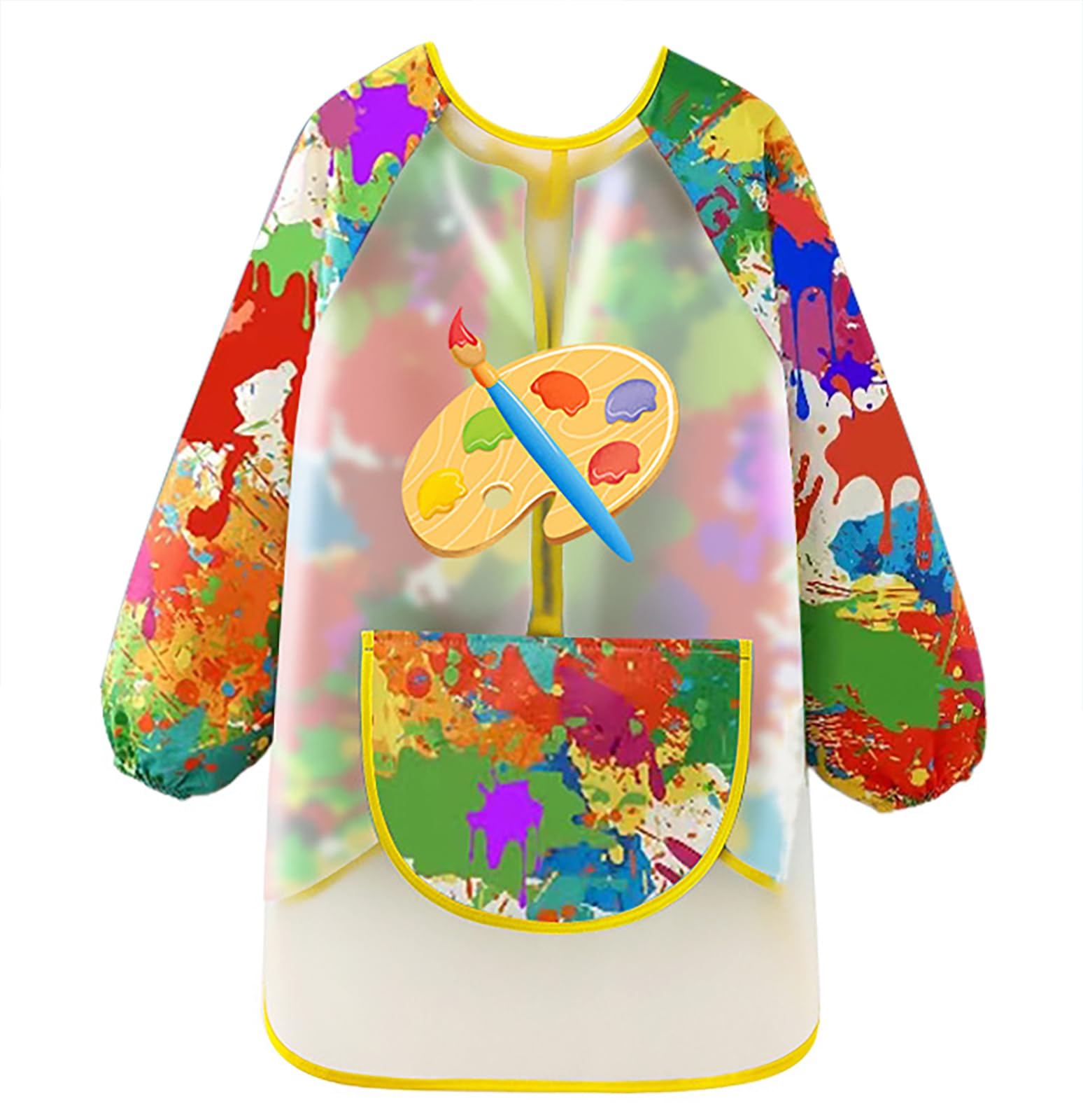 Buywis Kids Painting Smocks Waterproof Long Sleeve Apron Children's Art Smock with Pockets Graffiti Fit Height 110-130cm