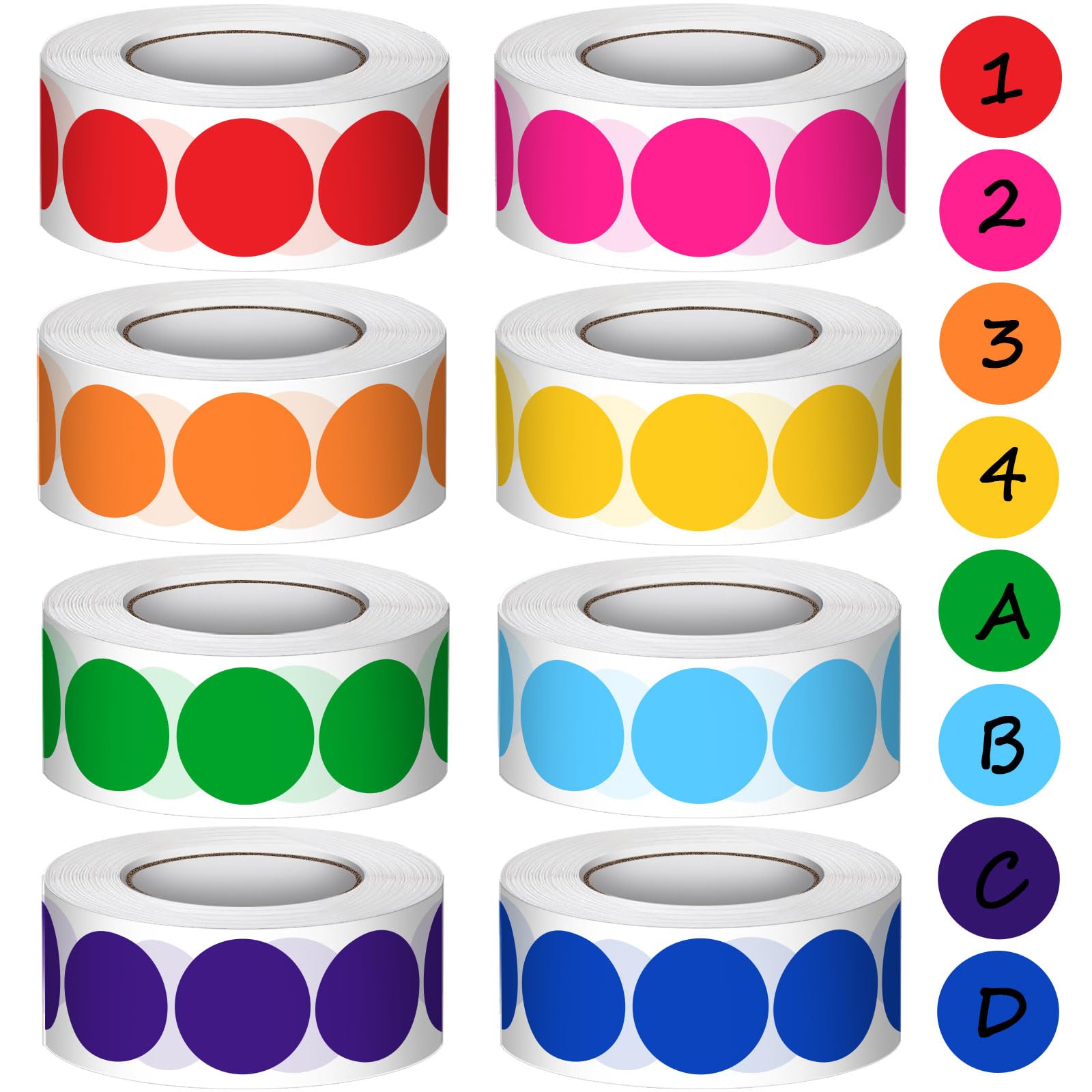 1320 Pcs Pastille Autocollante de Couleur 8 Feuilles Goettes Autocollantes Rondes 10 8 1320 Pcs Pastille Autocollante de Couleur 8 Feuilles Goettes Autocollantes Rondes 10 8